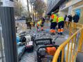 Obra de los itinerarios peatonales en Ronda de los Tejares