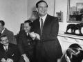 Kim Philby en una rueda de prensa en Londres, 1955