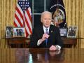 El presidente de Estados Unidos, Joe Biden, pronuncia su discurso de despedida a la nación desde la Oficina Oval de la Casa Blanca