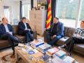 Oriol Junqueras y Carles Puigdemont, reunidos en la 'Casa de la República' este jueves