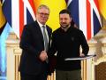 El primer ministro británico, Keir Starmer, junto al presidente ucraniano, Volodimir Zelenski en Kiev