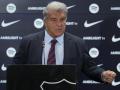 Joan Laporta, durante una conferencia de prensa la semana pasada