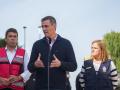 El presidente del Gobierno, Pedro Sánchez, en su visita a Valencia junto a Carlos Mazón y Pilar Bernabé