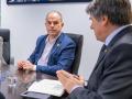 El secretario general de Junts, Jordi Turull, en una reunión con Carles Puigdemont, en una imagen de archivo