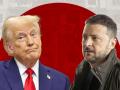 Donadl Trump, en uno de sus célebres gestos y Volodimir Zelenski