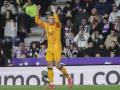 Kylian Mbappé celebra su segundo gol contra el Valladolid