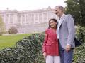 Los Reyes, en los jardines del Campo del Moro, la pasada primavera