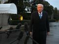 El presidente Donald Trump se dirige a los periodistas en el jardín de la Casa Blanca