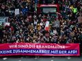 Manifestación en Berlín exigiendo imponer un cordón sanitario a la conservadora AfD