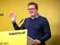 El vicesecretario general de Comunicación de ERC, Isaac Albert, este lunes en rueda de prensa
