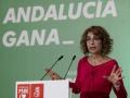 La secretaria general del PSOE andaluz, María Jesús Montero, en la reciente Interparlamentaria de su partido