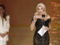 María Luisa Gutiérrez, productora de La infiltrada, durante su valiente discurso al recoger el Goya a la mejor película