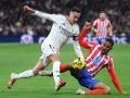 Lucas Vázquez, durante el partido ante el Atlético de Madrid