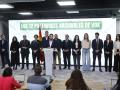 El secretario general de Vox, Ignacio Garriga, junto a los 12 portavoces nacionales de Vox
