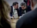 El diputado de Vox en las Cortes Valencianas David Muñoz (izqda.) y su portavoz, José María Llanos
