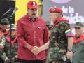 Nicolás Maduro junto a Diosdado Cabello en actos por el aniversario de la muerte de Hugo Chávez