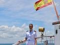 La Princesa de Asturias, a bordo del Juan Sebastián Elcano