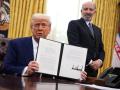 Donald Trump en el Despacho Oval de la Casa Blanca