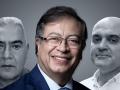 Montaje con el presidente colombiano Gustavo Petro