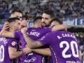 Los jugadores del Córdoba celebran un gol en Tenerife