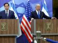 El secretario de Estado de Estados Unidos, Marco Rubio, y el primer ministro israelí, Benjamin Netanyahu