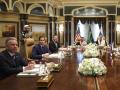 Las delegaciones de Estados Unidos y Rusia, en Riad