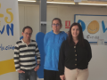 La responsable del programa junto Sandra y Antonio, nuevos miembros del Sergas
