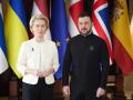 El presidente de Ucrania, Volodimir Zelenski, y la presidenta de la Comisión Europea, Ursula von der Leyen