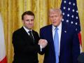 El presidente de Estados Unidos, Donald Trump, y el presidente de Francia, Emmanuel Macron
