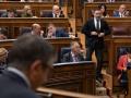 El líder de VOX, Santiago Abascal, durante un pleno en el Congreso