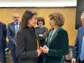 La consejera de Hacienda valenciana, Ruth Merino, junto a la ministra María Jesús Montero