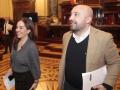 La alcaldesa de La Coruña, Inés Rey, y el concejal de Hacienda, José Manuel Lage Tuñas