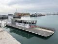 El restaurante flotante Oceander a punto de sumergirse por completo en el puerto de Burriana, Castellón
