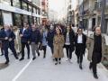 Diez concejales del Gobierno local de La Coruña (PSOE) inauguran la obra de la calle San Andrés