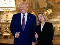 Giorgia Meloni junto a Donald Trump