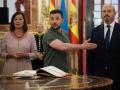 Zelenski, durante su visita al Congreso de los Diputados en mayo de 2024