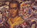 Detalle del cuadro de Lorca pintado por el artista gaditano Enrique Ochoa
