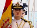 La Princesa de Asturias, durante la jura de bandera en Montevideo