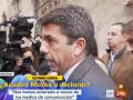 El presidente de la Generalitat Valenciana, Carlos Mazón, este lunes, en la entrada del Palacio de la Generalitat