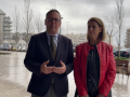 Alfonso Serrano y la portavoz del PP en Rivas, Janette Novo