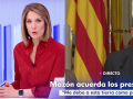 Silvia Intxaurrondo, durante la comparecencia de Carlos Mazón ante los medios