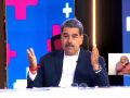 Nicolás Maduro en el programa de televisión en el que critica a Madrid