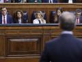 Alberto Núñez Feijóo se dirige a Pedro Sánchez el pasado miércoles en el Congreso