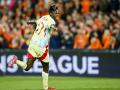 Nico Williams celebra el 0-1 de España en Róterdam