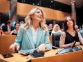 Yolanda Díaz y Elizabeth Duval, en unas jornadas en el Congreso el pasado febrero