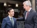El presidente de la Xunta, Alfonso Rueda, con el alcalde de Ferrol, José Manuel Rey Varela.