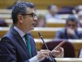 El ministro de la Presidencia, Justicia y Relaciones con las Cortes, Félix Bolaños, en la sesión de control del Senado