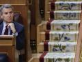 El líder del PP, Alberto Núñez Feijóo, este miércoles durante el pleno del Congreso