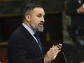 El líder de Vox, Santiago Abascal, durante su intervención este miércoles en el Pleno del Congreso