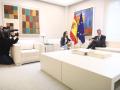 Ione Belarra y Pedro Sánchez, en el Palacio de la Moncloa